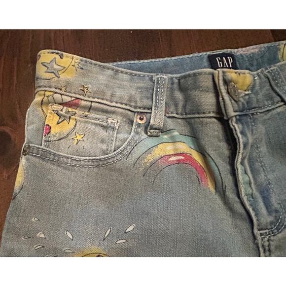 ⭐️ Gap Girls Blue Superdenim Emoji Jeans WIth Fantastiflex Regular Stretch 12 - Picture 7 of 10